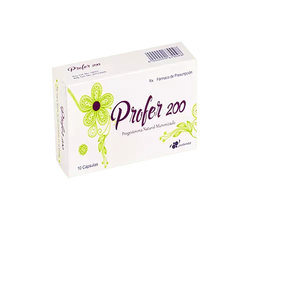 Progesterona Profer 200, distribuida por Profamilia en República Dominicana