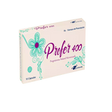 Progesterona Profer 400, distribuida por Profamilia en República Dominicana.
