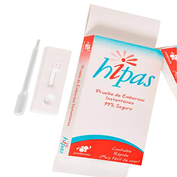Prueba de embarazo Hipas de Profamilia en República Dominicana.