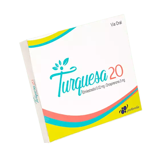 Anticonceptivo oral Turquesa 20 de Profamilia en República Dominicana.