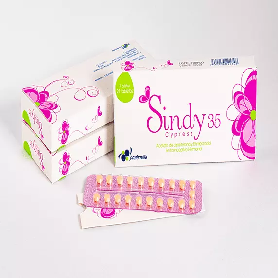 Anticonceptivo oral Sindy35 de Profamilia en República Dominicana. 