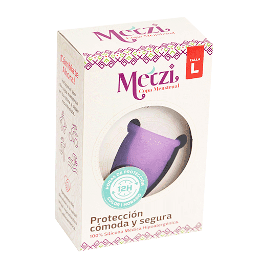 Copa menstrual Metzi de Profamilia.